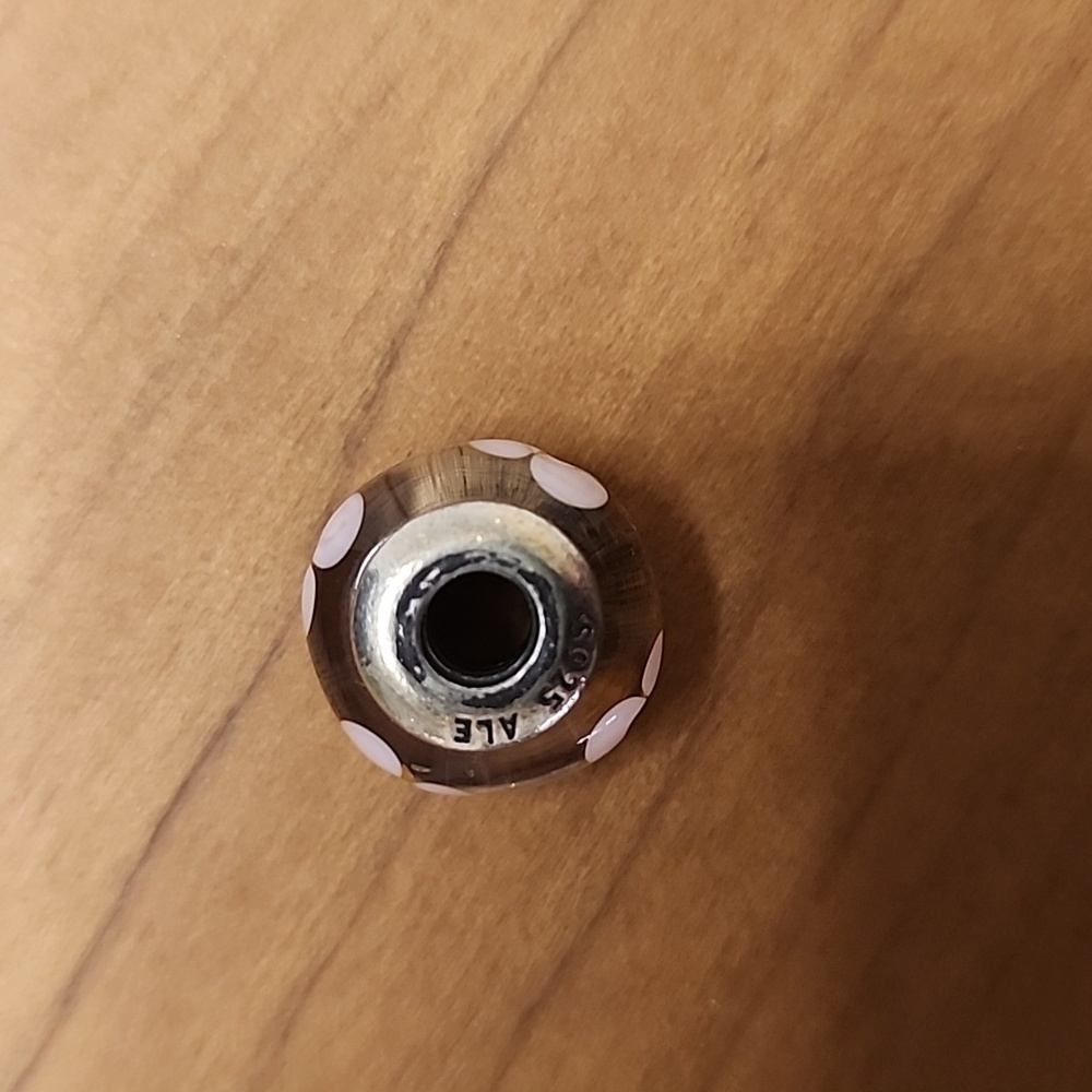 Pandora Pink Braided Bracelet with Pink Murano Charm - Picture 4 of 5